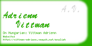 adrienn vittman business card